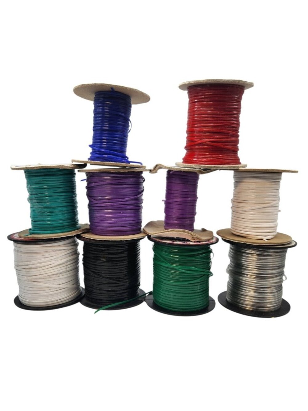 Plastic Craft Lace 10 Partial Spools Variety of Colors Vintage Lanyard Weaving